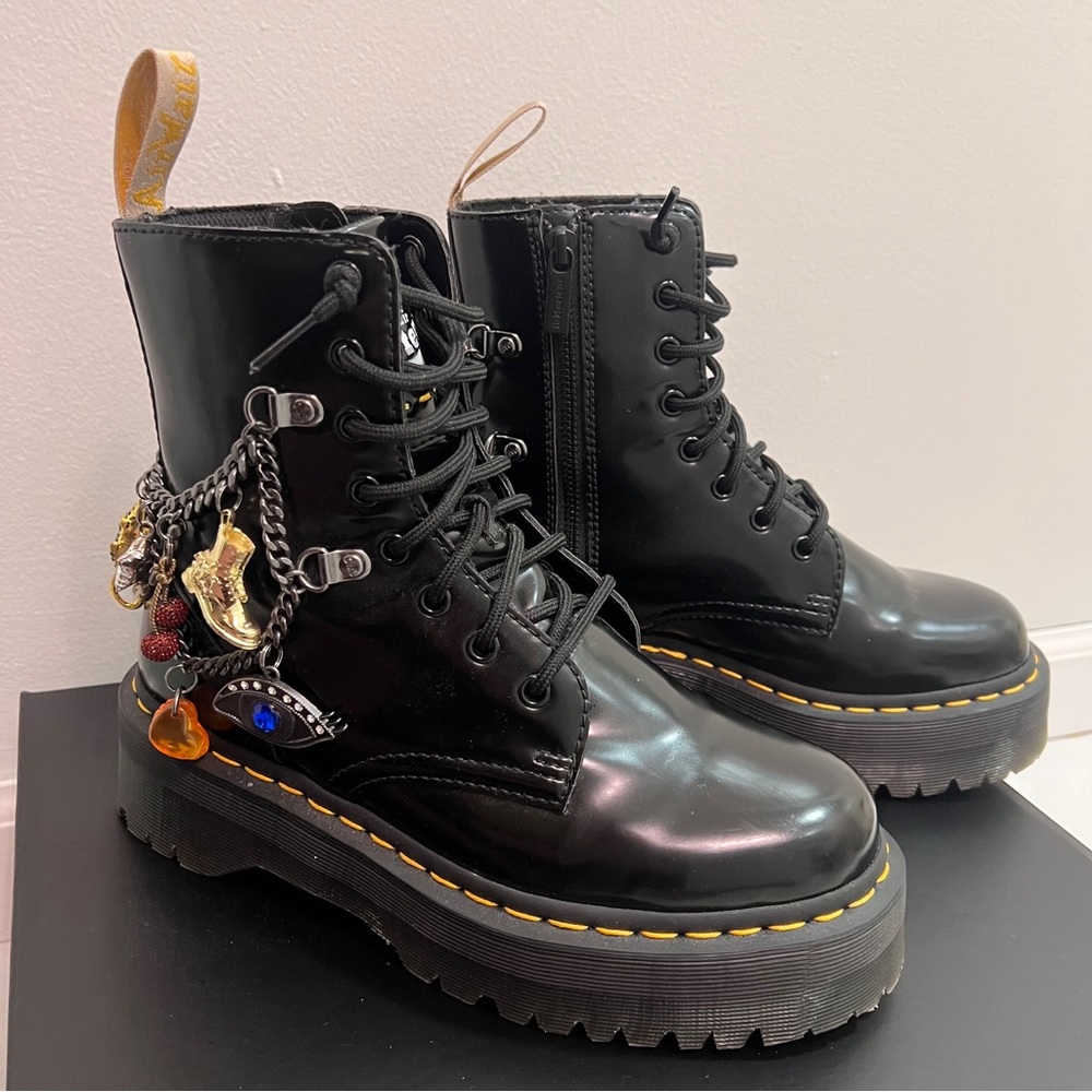 Dr Martens X Marc Jacobs Vegan Jadon Charm Platform Boots Size 8 Womens